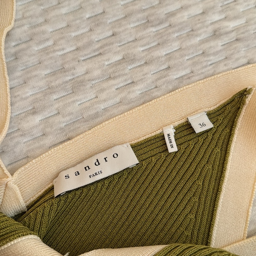 SANDRO Knit Maxi Dress with Front Slit - Picture 9 of 10